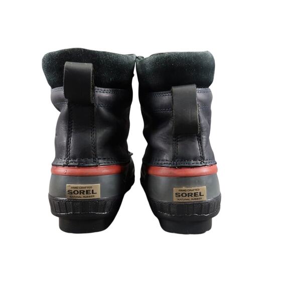 Sorel Boots Men 6 Snow Winter Cheyanne II Leather Rubber Lace Up Waterproof Grey - Picture 6 of 15